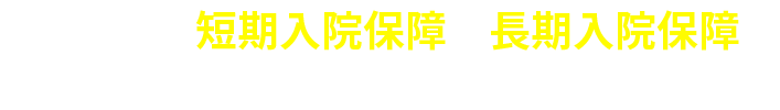 POINT２／短期入院保障と長期入院保障の2つの型から保障を選択可能