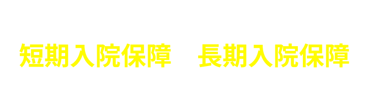 POINT２／短期入院保障と長期入院保障の2つの型から保障を選択可能