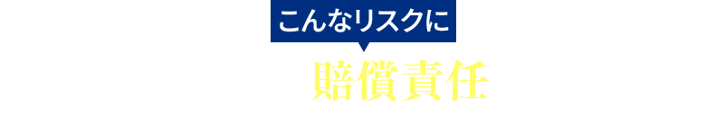 こんなリスクに｜役員個人に対する賠償責任へのそなえに